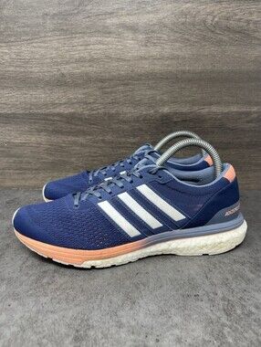 Adidas Adizero Boston 6 Blue Orange Size 7.5 Womens Boost Running Shoes Bb6418